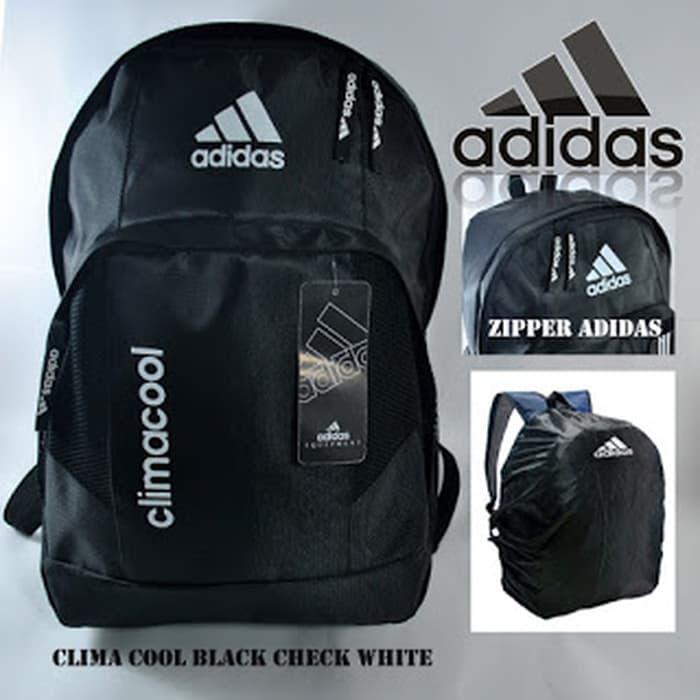 HARGA SPESIAL!!! RANSEL ADIDAS CLIMACOOL BLACK CHECK WHITE - suE3N3