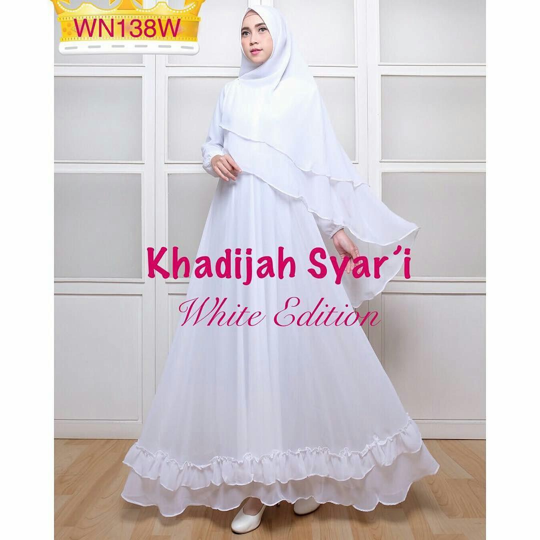 Baju Muslim Gamis Syari Putih