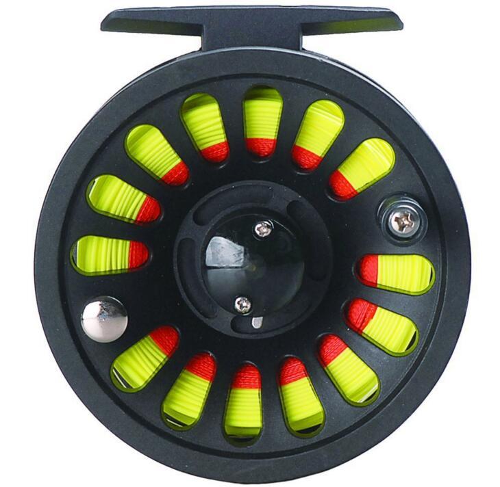 LumiParty 1+1B Bearing Fly Fishing Reel Fishing Line + Extension Line+Taper Leader+Tippet Set