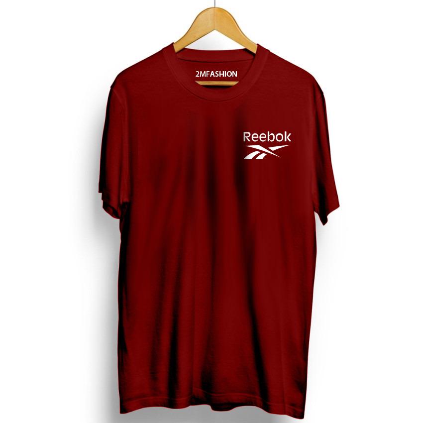 KAOS DISTRO REEBOK - TSHIRT REEBOK MAROON PREMIUM