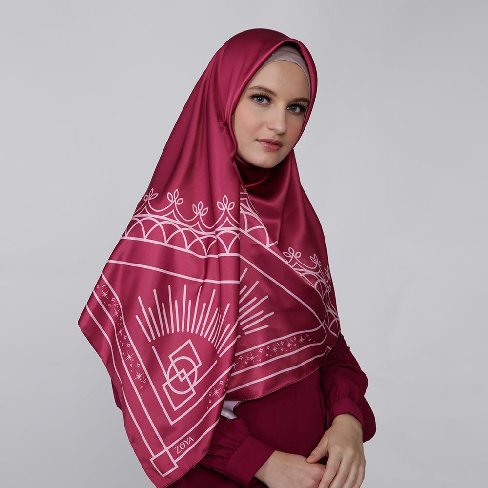 Kerudung Satin Zoya Hijab Segiempat - Zavia Scarf