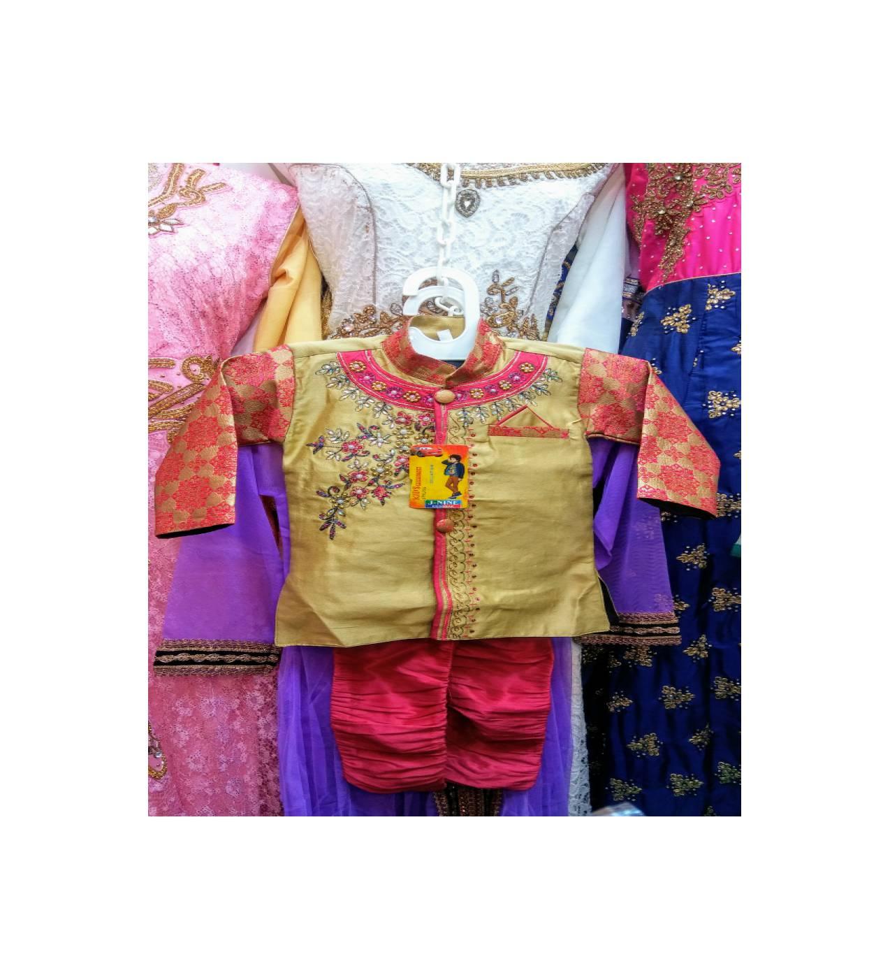 Baju koko India Anak pria baju gamis baju muslim baju pesta anak laki - Merah