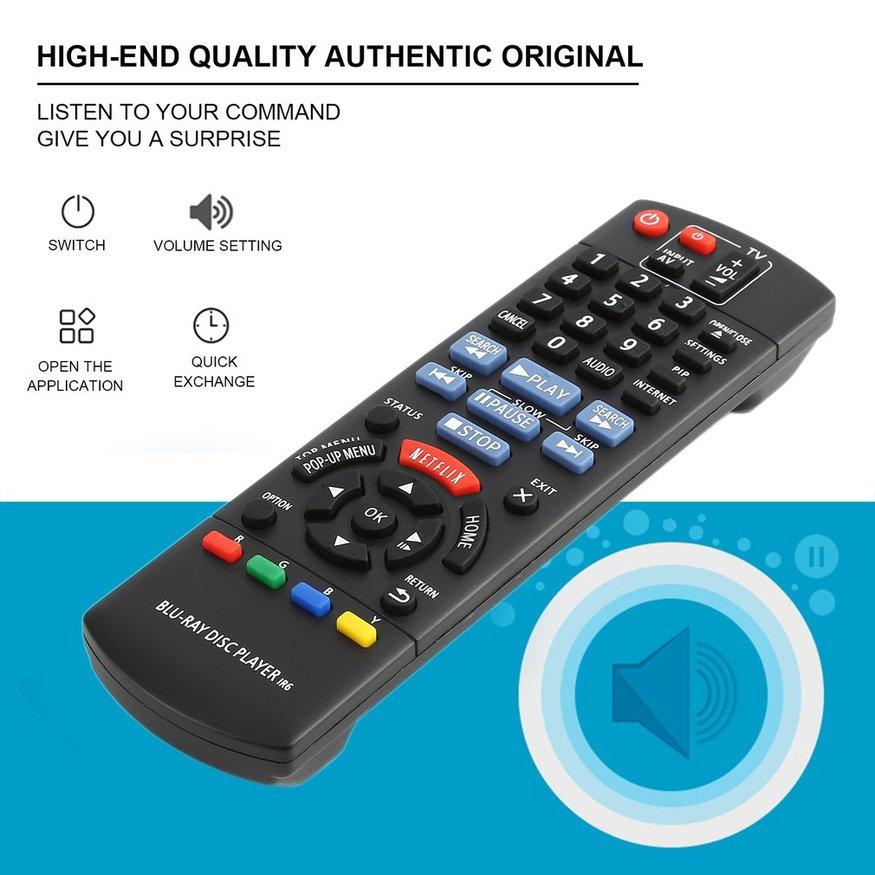 UINN TV Remote Control for Panasonic N2QAYB000867 DMP-BD89 BD79 Blu-ray DVD Player