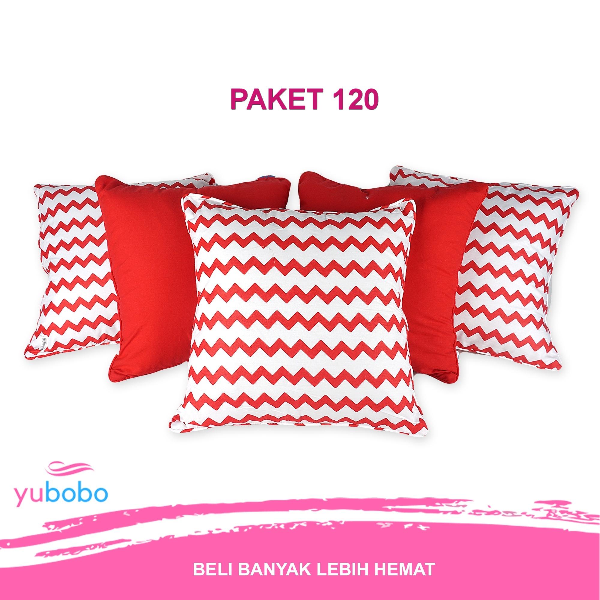 Paket Sarung Bantal Sofa (1 Set / 5 Pcs) Kursi Tamu (Hanya Sarung) - Yubobo