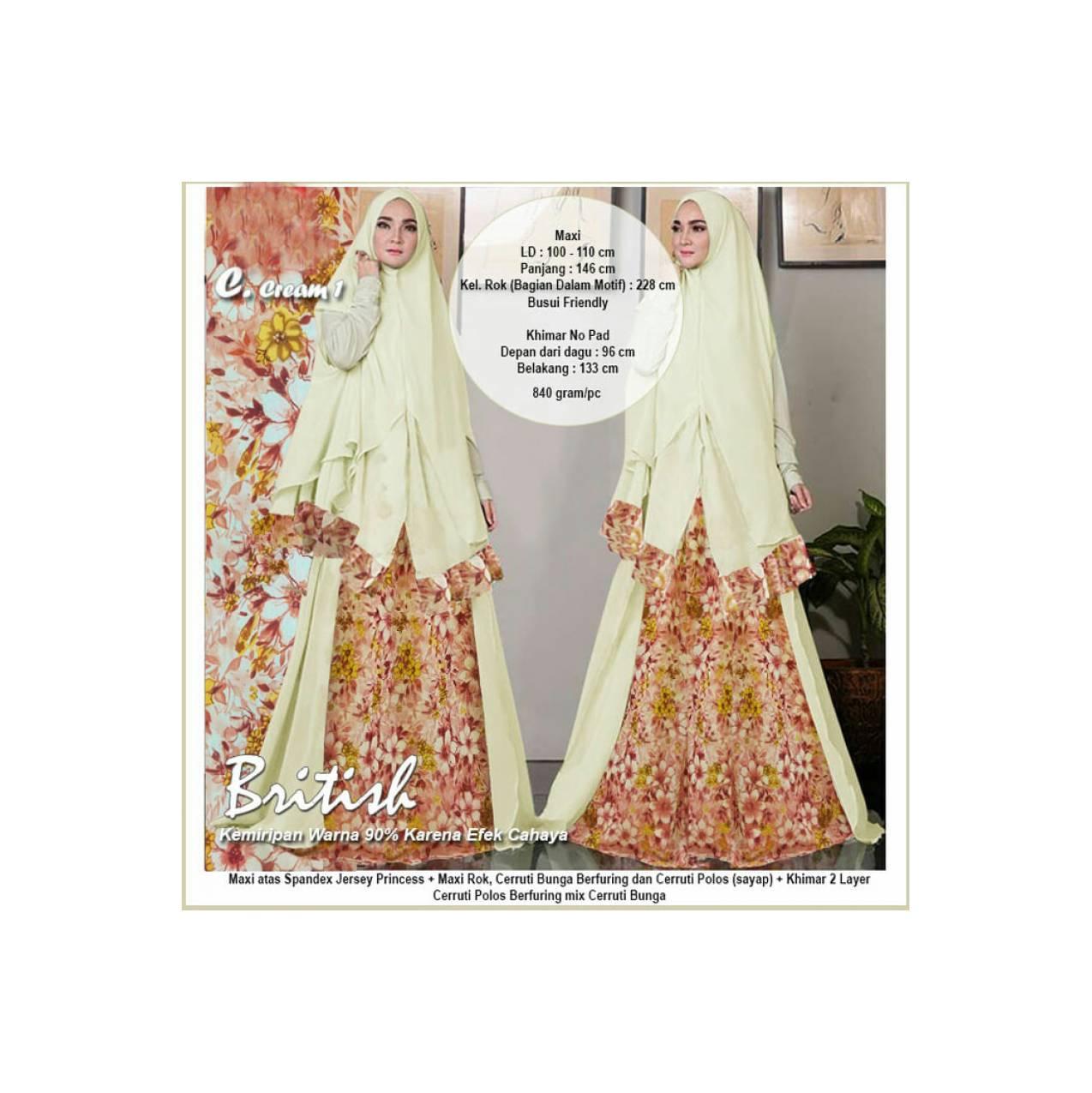 Baju Pengantin Muslimah 10982 BRITISH PREMIUM SYARI COKLAT