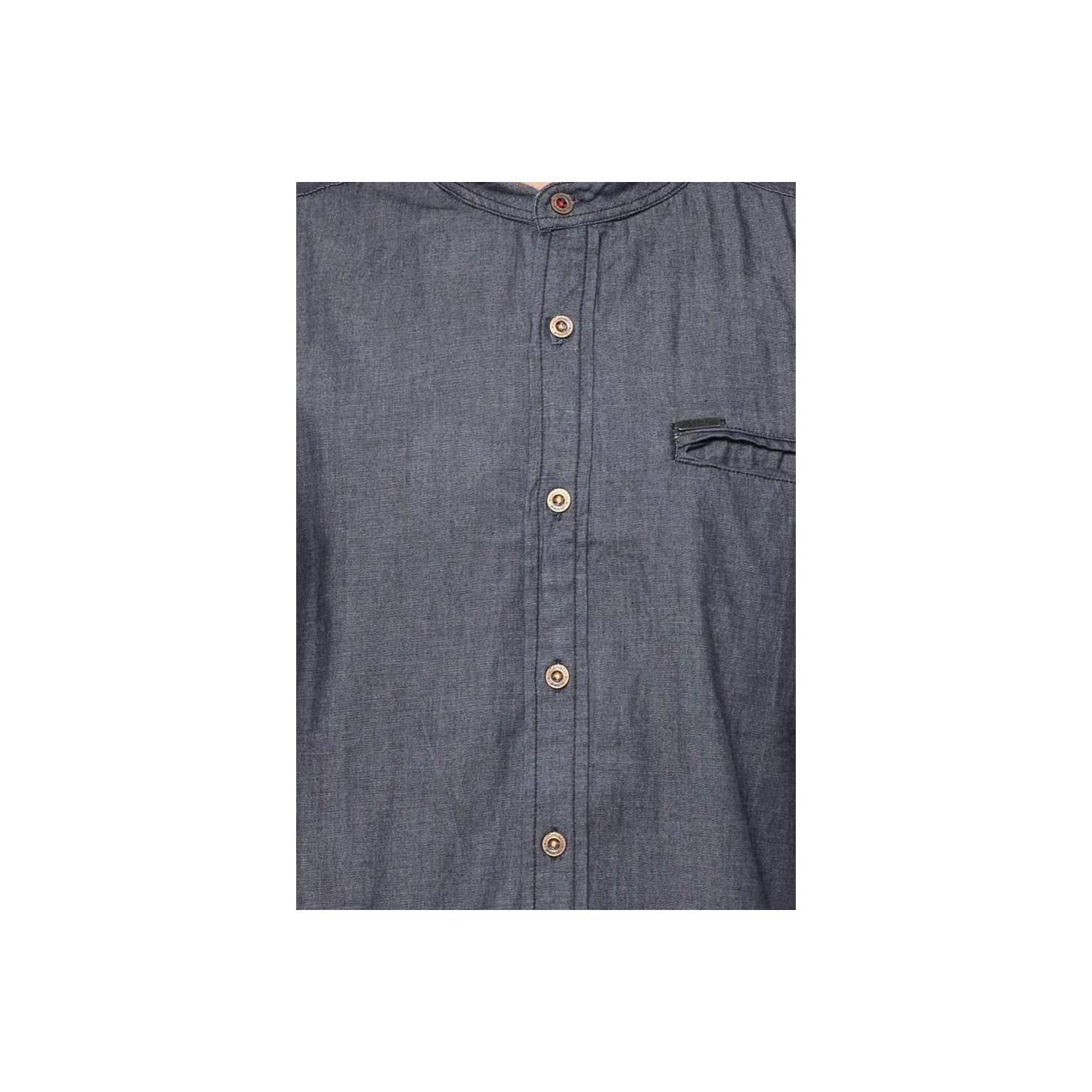 Carvil Original - Baju Koko Denim Hitam Lengan Panjang