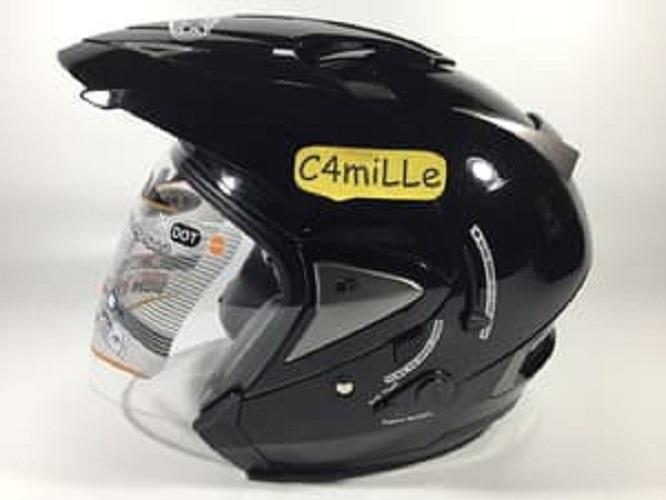HELM INK T MAX / TMAX DOUBLE VISOR BLACK Hitam HALF FACE