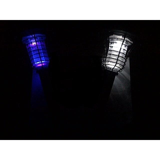 lampu taman / jual Lampu taman tancap Setrum Nyamuk plastik Solar Power tenaga surya
