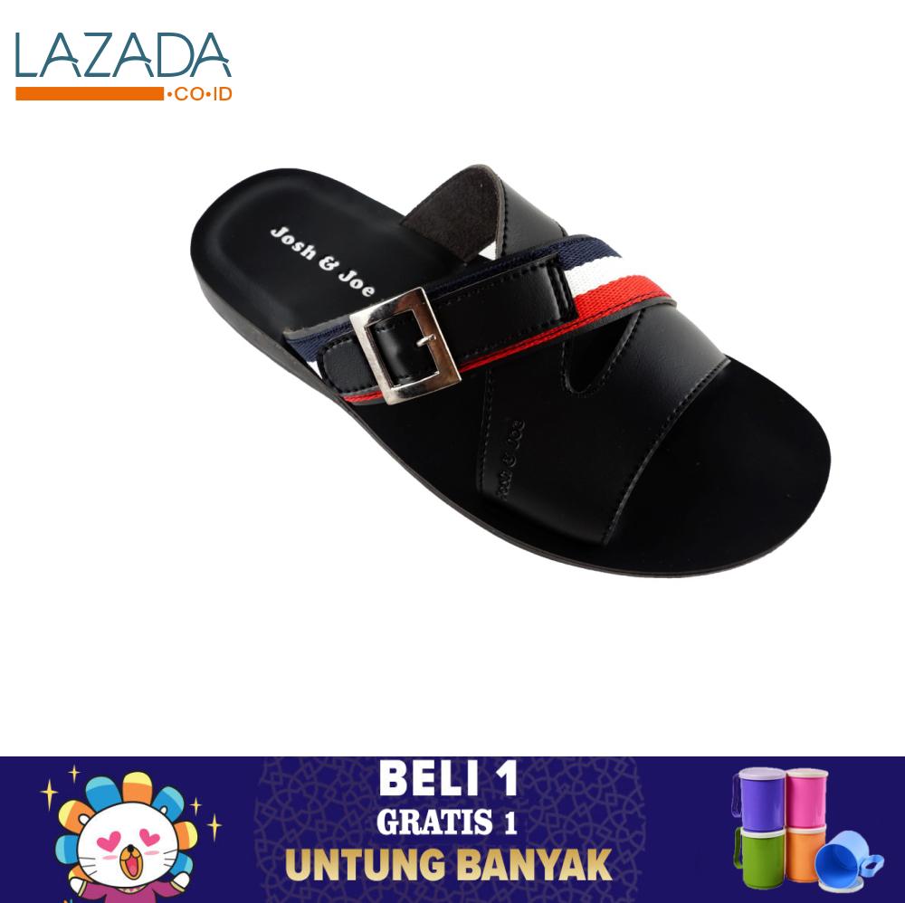 Josh&Joe / fashion pria / sandal murah / sandal pria / sandal pria kulit / sandal pria casual / sandal pria dewasa / sandal gunung pria/ sandal jepit pria 13GSBK BUNDLING