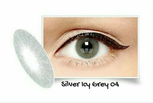 Exoticon Softlens by X2 ICE SILVER ICY GREY 04 / NO 4 - Minus 3.50