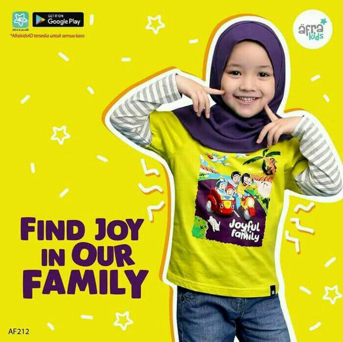 Afrakids AF212 baju anak muslim Joyful Family Lengan Panjang