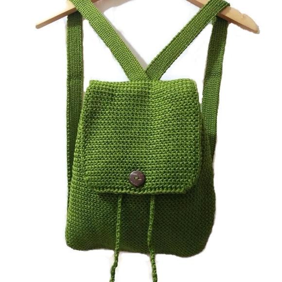 Tas Ransel Rajut Polos Variasi Kancing - Magra style