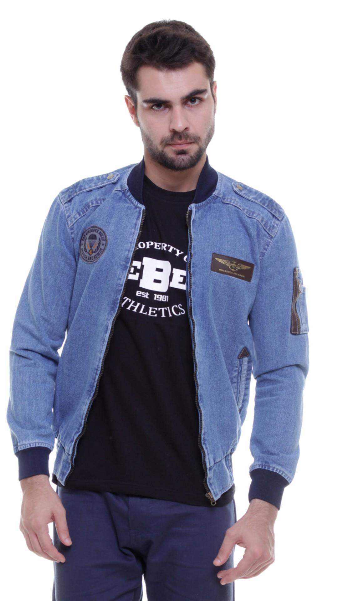 Pale Jeans - jaket jeans pria / jaket jeans bomber pria.