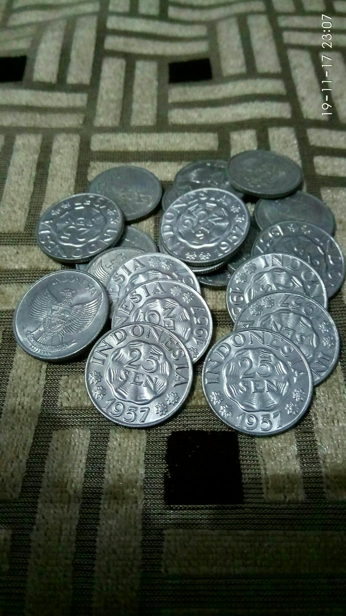 Uang Kuno Koin 25 Sen Tahun 1957 Kondisi Mantap Dan Bused Masi Layak Koleksi Tanyakan Stock Sebelum Memesan Cek Gambar Secara Detail Biar Jelas