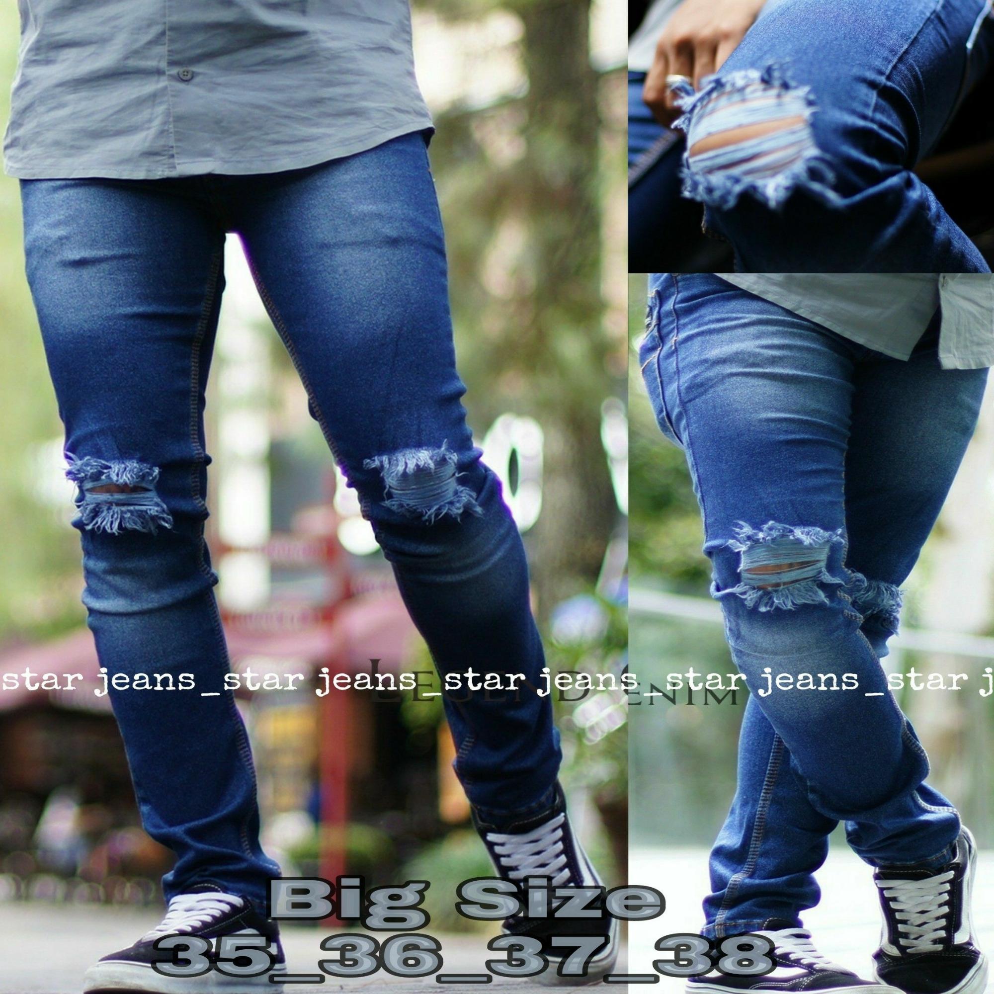 SJ_celana jeans panjang sobek bio wash big size 35_36_37_38