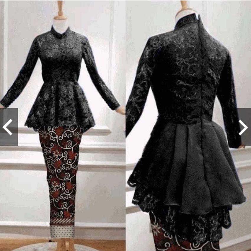 IndonesiaHeritage Setelan Kebaya Pesta Modern Brukat + Rok batik Silk - Setelan Batik Wanita - Kebaya Pesta Brokat Mewah Elegan - Wisuda - Kondangan Muslimah - Gamis Pesta Kebaya Muslim Hijaber - Fashion Busana Muslimah Hijab Jilbab Kebaya Encim ihalice