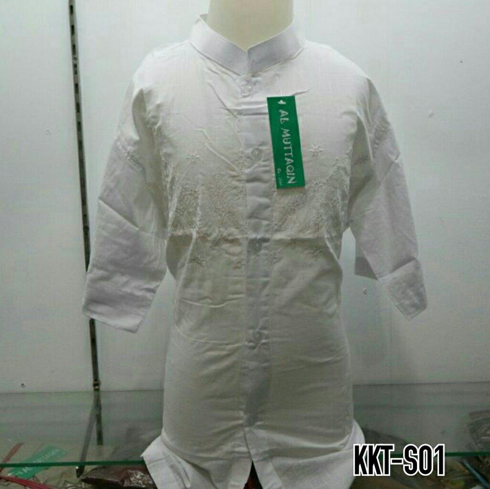 Baju Koko Putih Anak Atasan Lengan Pendek Bordir Putih Baju Anak Sekolah Murah Al Muttaqin Grosir Tanah Abang Jakarta KKT S01 di lapak Al Muttaqin Collection produsenbajukoko