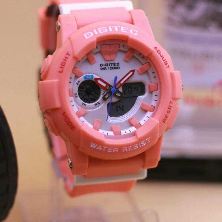 Digitec - Jam tangan Anak2 Atau Jam tangan Wanita - Dual time - Rubber strap