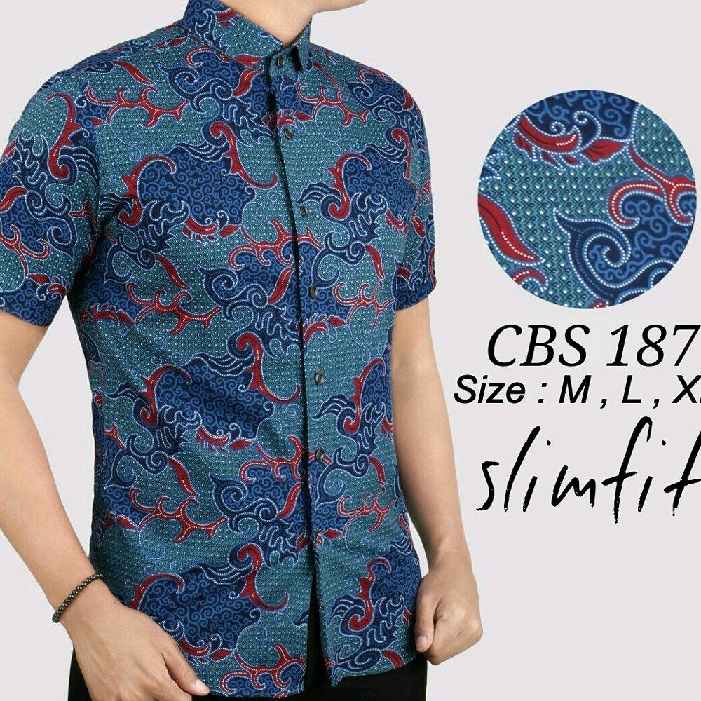 KEMEJA PRIA - SLIM FIT - BATIK PRIA SLIMFIT - LS150 di lapak Batiklovers_snow mixtomax