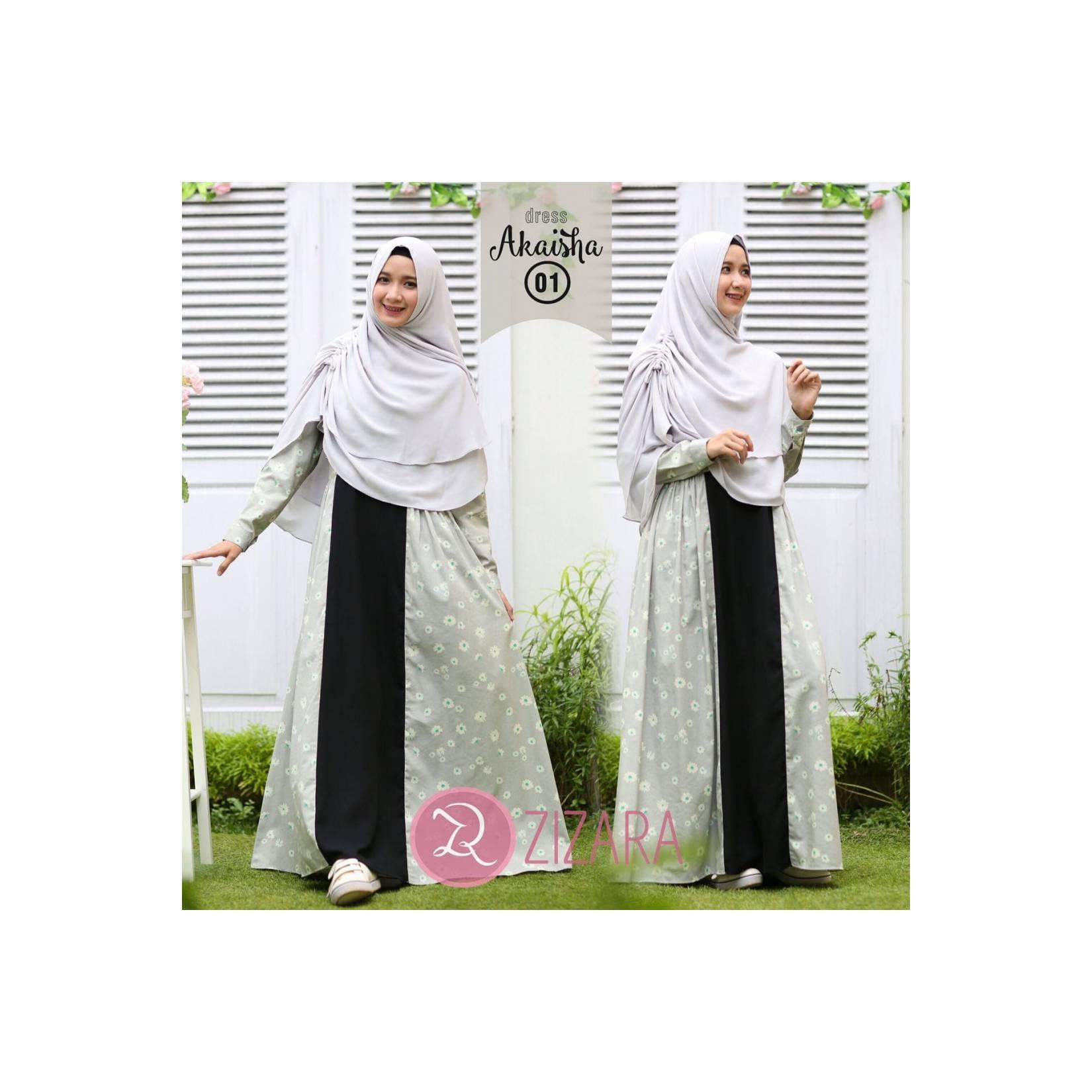 Gamis ZIZARA AKAISHA 01 Soft Denim Rotelly Brisk