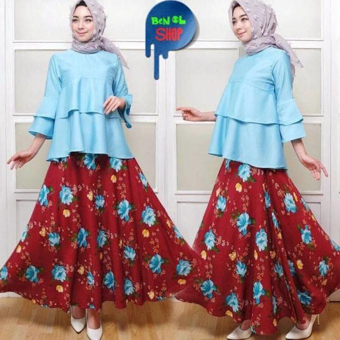 STELAN ROK SHIREN TURQISH ( TANPA HIJAB) - KLDGNJS