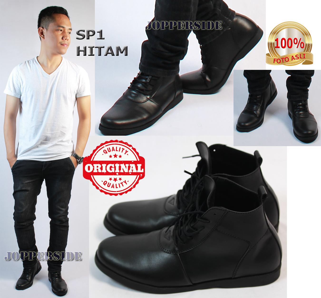 SEPATU KERJA KANTOR CASUAL PANTOFEL SEMI BOOTS FORMAL SANTAI KULIT PRIA MOCCA SP1