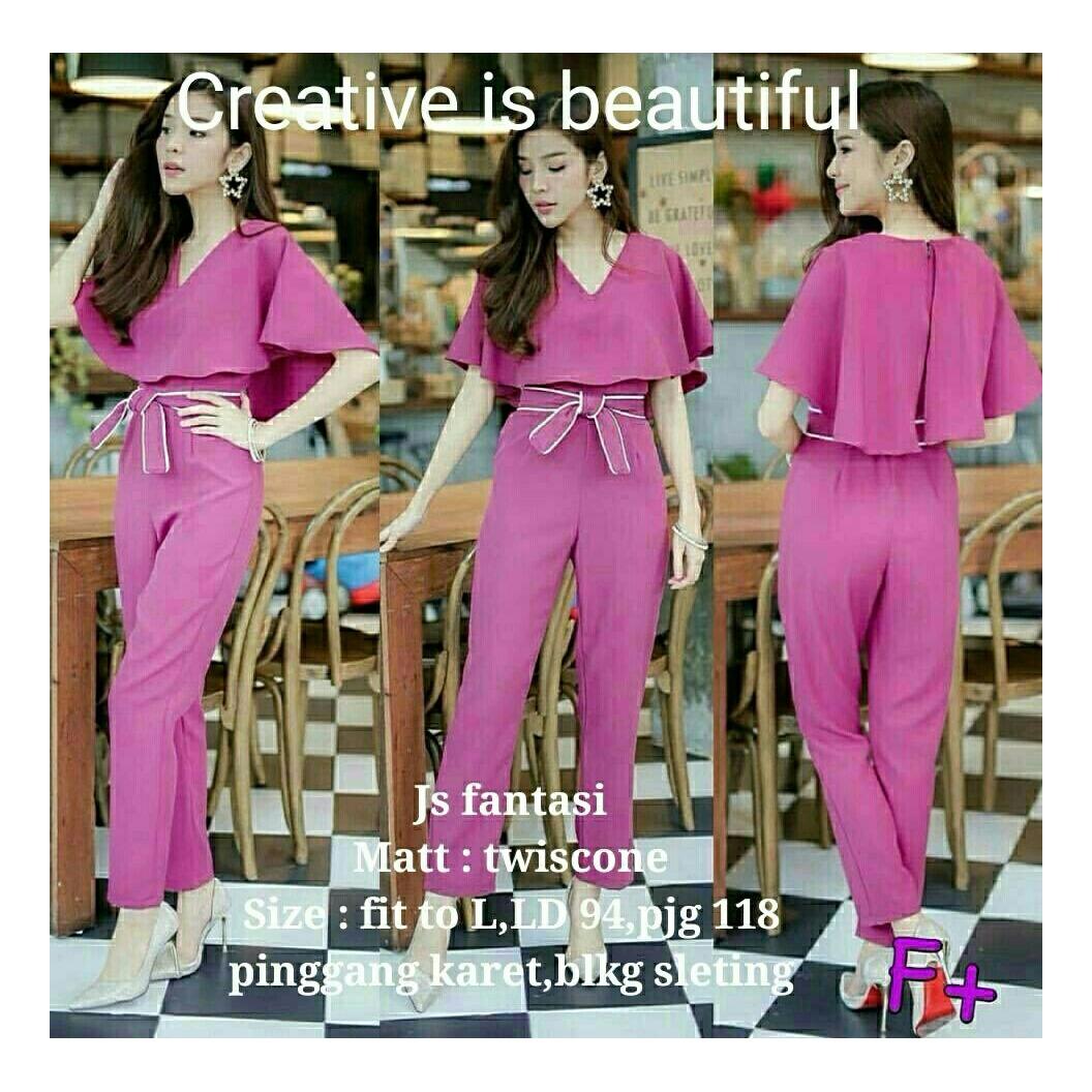 Honeyclohting Jumpsuit Wanita Fanse / Baju Wanita / Setelan Wanita / Fashion Jumpsuit / Jumpsuit Terkini