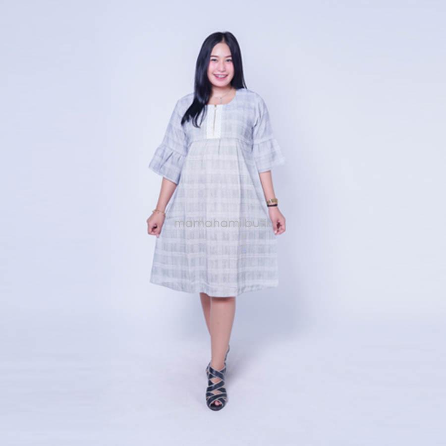 Ning Ayu Baju Hamil Dress Kotak Menyusui Cantik Best Seller - DRO 909 / Dress Hamil Pesta / Dress Hamil Lucu / Dress Hamil Kantor / Dress Hamil Muslim / Dress Hamil Batik / Dress Hamil Modis / Dress Hamil Korea / Dress Hamil Online / Dress Hamil cantik