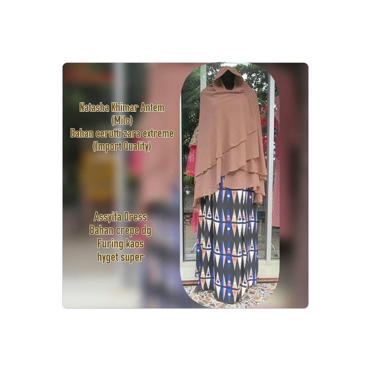 Assyifa Dress & Natasha Khimar by Uwais Hiab