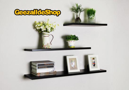 1 set rak dinding dekorasi rumah / buku hiasan tempat penyimpanan @ hiasan dinding kamar rumah 3d kayu unik tidur ruang tamu kaligrafi shabby dapur