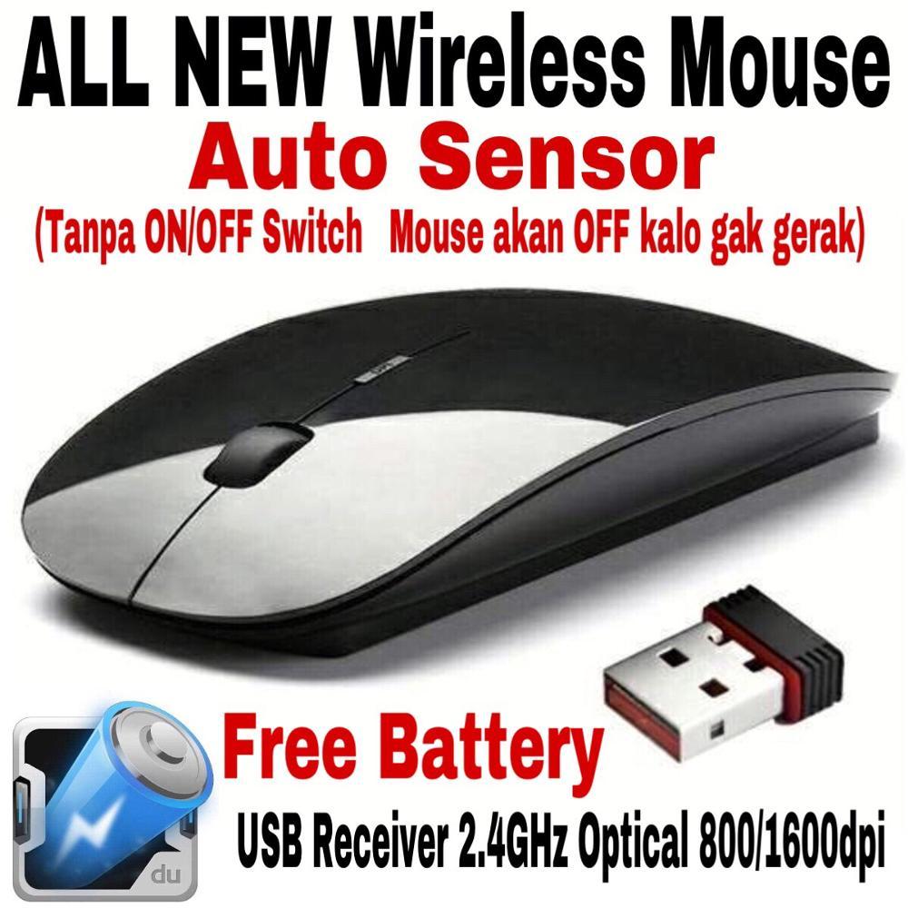 Magic Mouse Wireless 2.4GHz Compatible For PC Laptop/Notebook - BLACK di lapak AppShoppe appshoppe