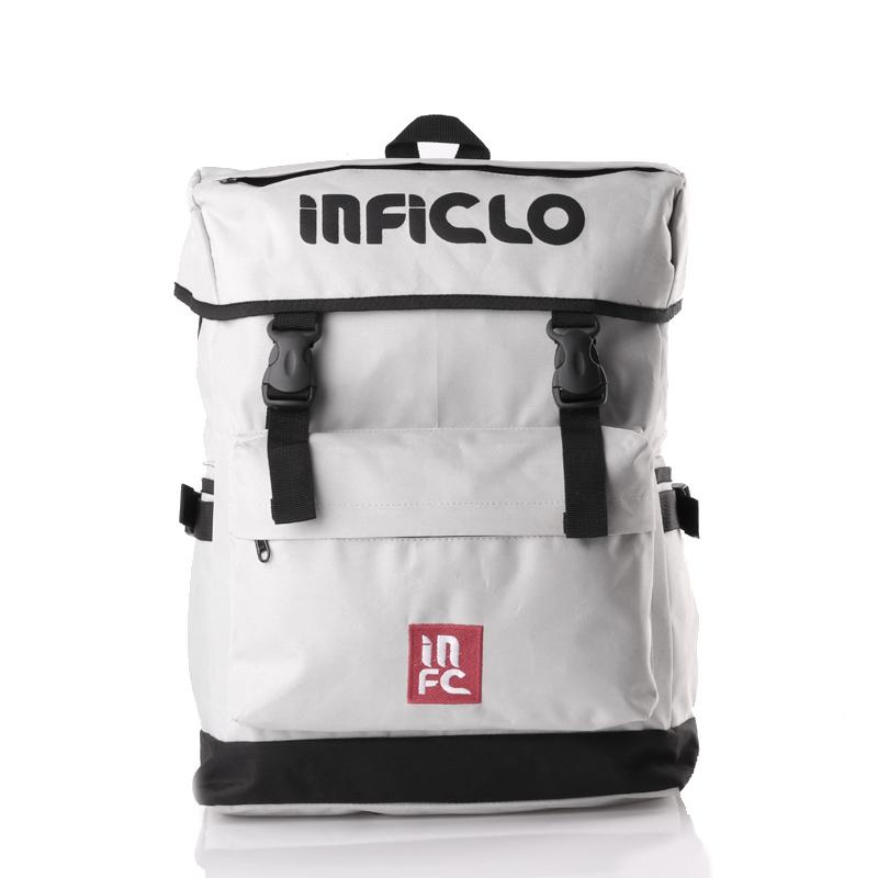 Inficlo SIN 412 Tas Ransel Pria - bahan D 300 - 28x45x13 - Murah & berkualitas (abu)