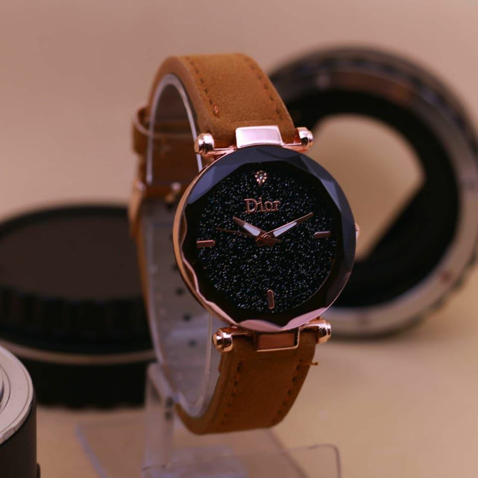 jam tangan dior tali kulit jam tangan wanita lengkap dengan box