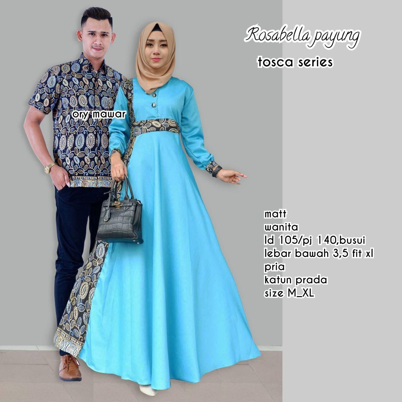 Batik Couple / Baju Muslim Wanita Terbaru 2018 / Hem Batik Pria / Couple Batik / Baju Batik Sarimbit / Baju Batik Modern / Batik Kondangan / Baju Batik / Gamis Muslim - Rosabella Couple