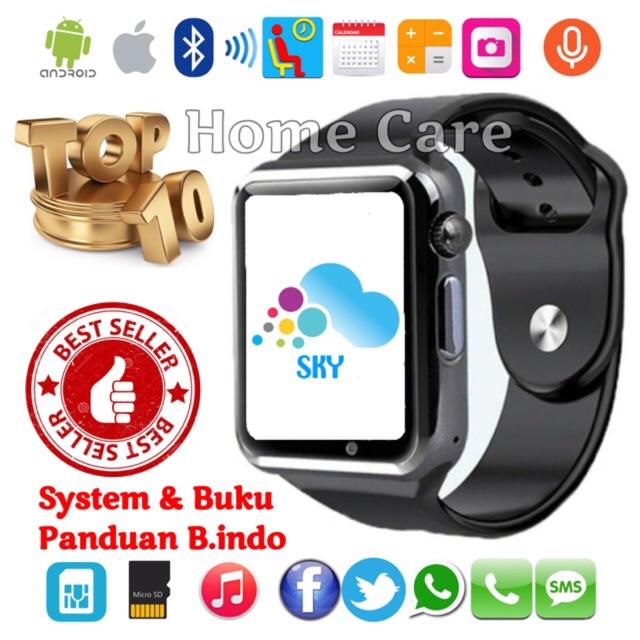 Popularitas Terlaris SKY U10 / A1 Smart Watch Jam Tangan iWatch Full Colour Handphone Touch Screen