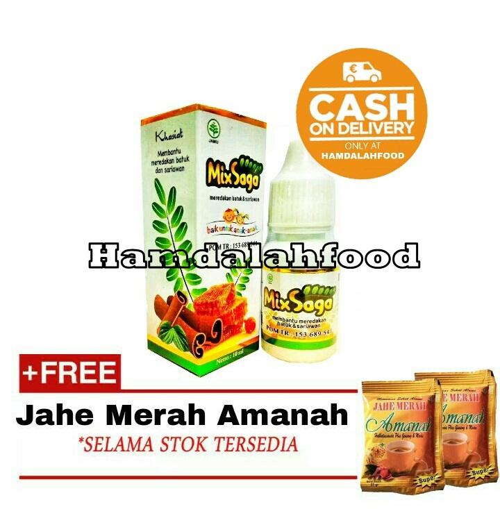 Hamdalahfood Mix Saga - Obat Tetes Herbal Daun Saga Herbal  10ml+ Jahe Amanah