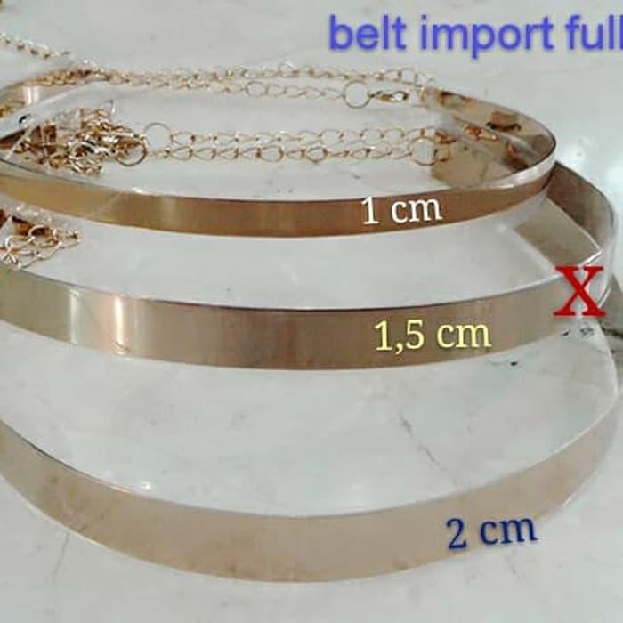 TERLARIS gesper full plat rantai 2 cm ( yg paling bawah )