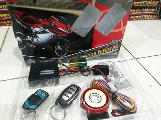 ALARM MOTOR DENGAN 2 REMOT | ( gembok alarm motor anti maling koper sepeda pagar cakram kinbar kode tas mobil clock rumah sensor gerak pintu digital remote lock bht ) |