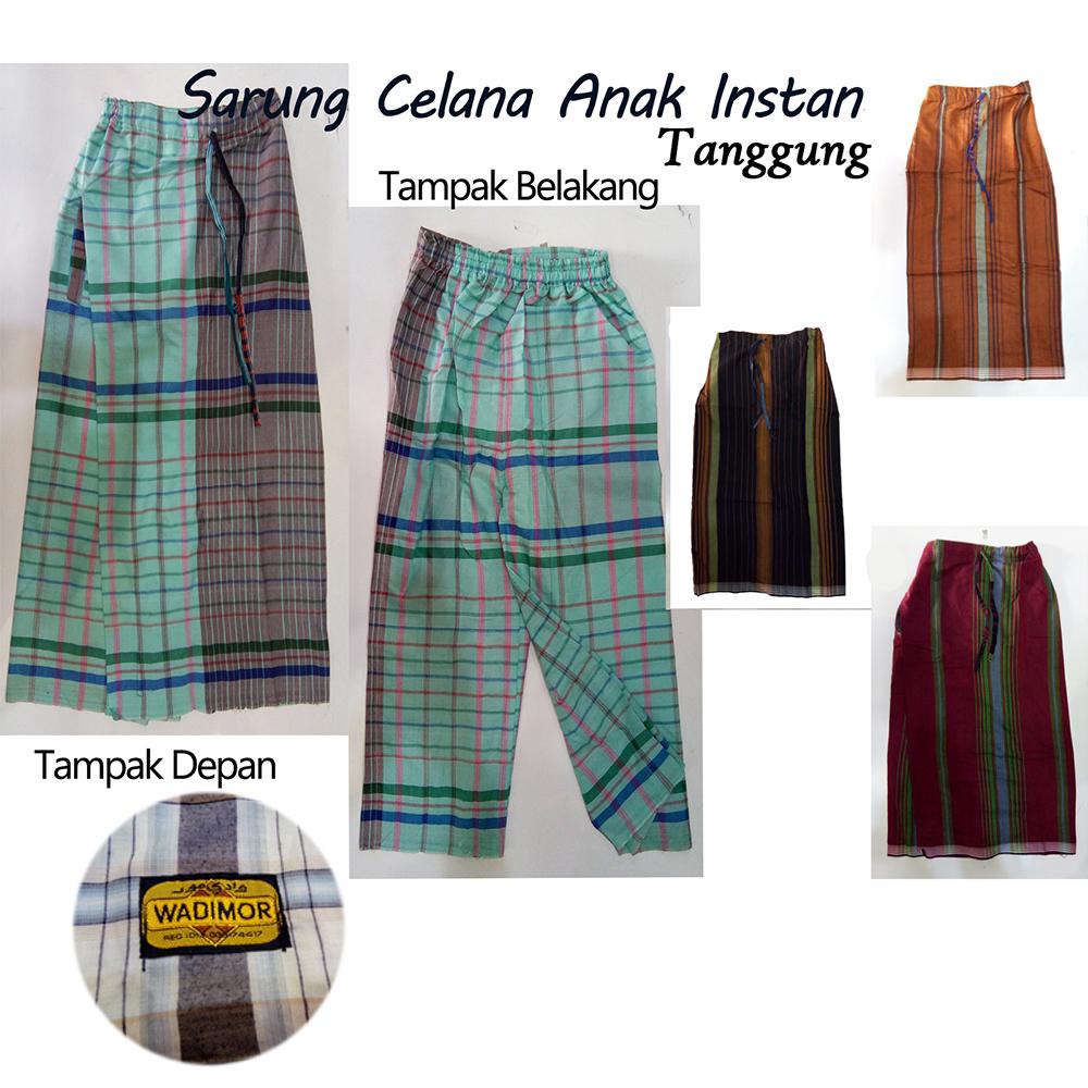 Produksi Termurah Sarung Celana Anak Instan Tanggung Wadimor Bahan Katun Tenun