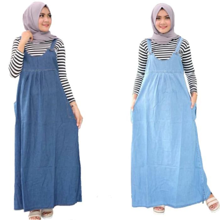 Yara overall jeans | gamis ibu hamil