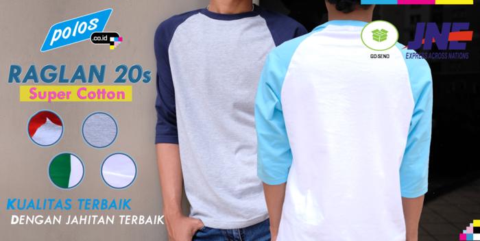 Kaos Raglan Polos Super Cotton 20s Ukuran XXXXL (4XL) JUMBO BIG SIZE / MD1090719