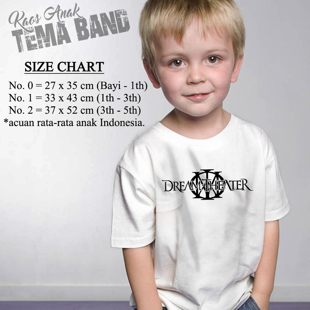 Kaos Anak Tema Band Dream Theater #2 Putih
