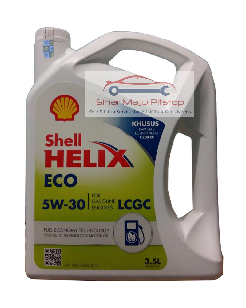 Shell Helix ECO Synthetic 5W-30 SEGEL HOLOGRAM ORIGINAL - GALON 3.5 LITER - Pelumas Oli Mesin Mobil LCGC & NISSAN MARCH 1.2 & KIA PICANTO 1.2