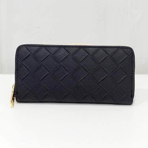 dompet panjang wanita anyam kulit sintetis women wallet leather bdo112