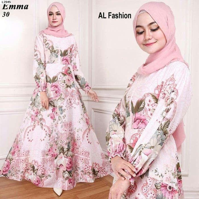 GAMIS MAXI EMMA DRESS WANITA MUSLIM LD 110CM