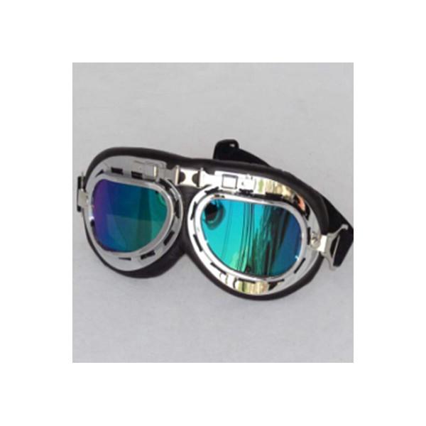 Coromose Vintage Pilot Penerbang Gaya Sepeda Motor Helm Skuter Cruiser Goggle Anti Ultraviolet Lensa Transparan