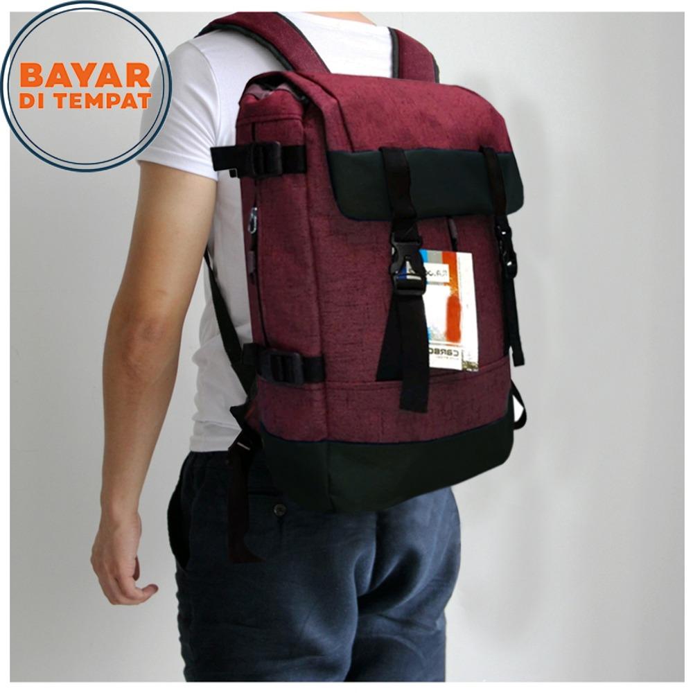 Carboni Tas Ransel Tas Gunung Semi Keril Tas Ransel Outdoor RA00040 40L Tas Punggung Tas Laptop - Red + Raincover