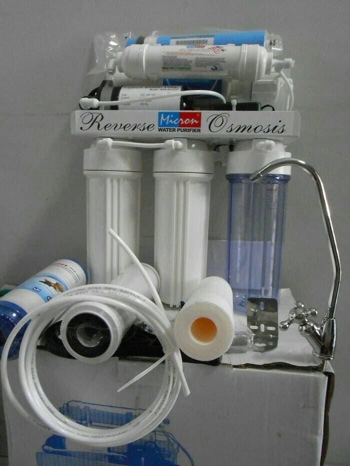 Mesin Reverse Osmosis (RO)Micron 50gpd Filter Air Minum ||| tabung filter air kompresor saringan penjernih sumur cartridge kran sumur zernii saringan minum aquarium kolam ikan subaru housing besi bersih purifier