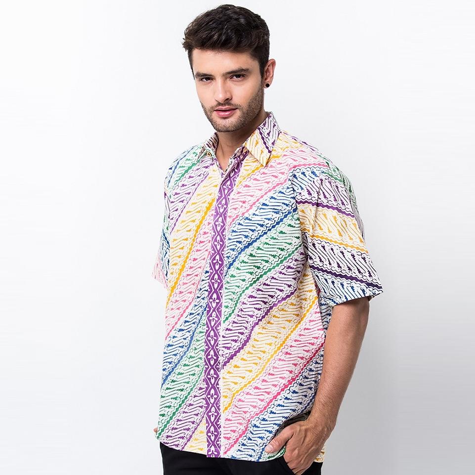 Baju Batik HEM Parang Pelangi Dengan Matrial 100% Katun