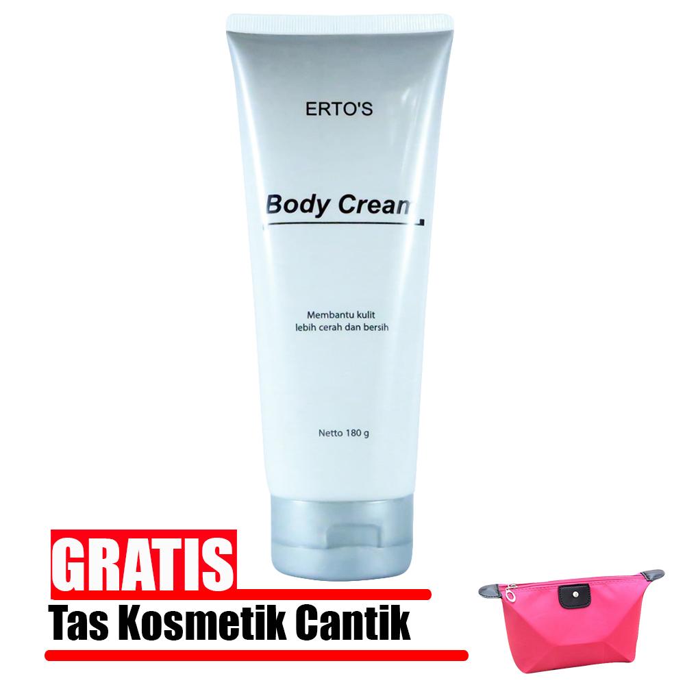 SangJawara - Ertos / Erto's Body Cream Original 180gr / 180 gr - Pemutih dan Penghilang Bekas Luka Original - Free Tas Cantik
